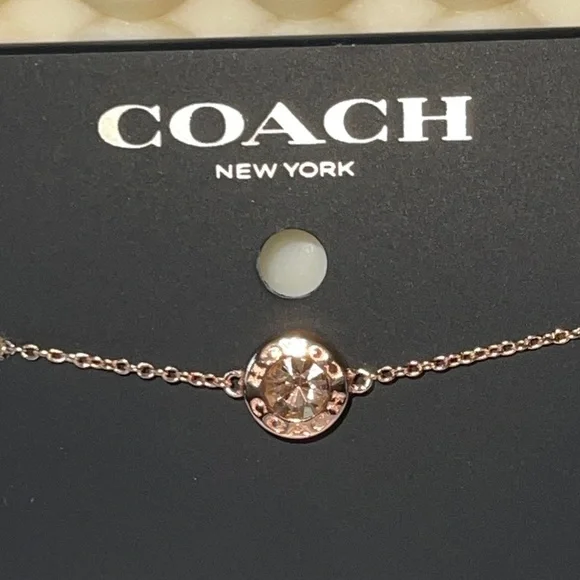 COACH Open Circle Slider Bracelet In Rose Gold - Picture 13 of 16